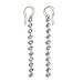 Silver faceted rosary chain drop earring beads