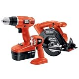 Buy Black & Decker BD18VBFK 18V Cordless Drill, Circular Saw, and Light Combo Kit by Black & Decker