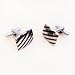 FashionOn designer formal contemporary red stripes cufflinks with box