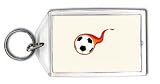 Flaming Soccer Ball Keychain