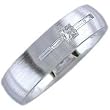 Princess Cut Diamond, Baguettes, 14K White Gold. Diamond Comfort-Fit Wedding Band