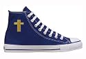 Converse Chuck Taylor All Star Hi Top Custom Navy with Gold Cross