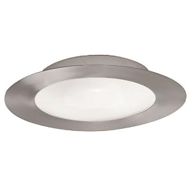 Eglo 87215A Palmera, Nickel Frosted Opal, 2-Light Ceiling Light Fixture by Eglo