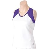 balle de Match Racer-Yip Women's Tennis Tank Top - White/Purple - W06305-WPU