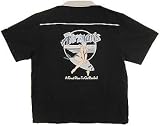 Airman's Club Bowling Shirt Black & Grey Swingmaster