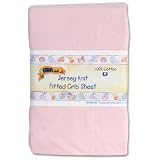 Kids Line Jersey Knit Fitted Crib Sheet - Pink