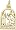 St. Francis Charm, Gold Plated Silver