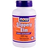 Now Foods Slippery Elm 400mg, Capsules, 100-Count