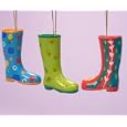 Salmon Pink Southwestern Rain Boot Christmas Ornament