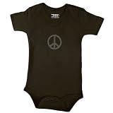 Peace Sign Onesie (Black), Available in Various Sizes