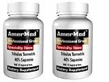 2 Bottles Tribulus Terrestris - 90 Capsules 1250mg 40% Saponins