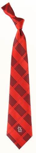 St Louis Cardinals Woven Plaid Necktie