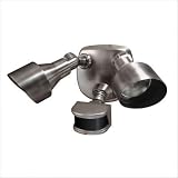 Heath Zenith SL-5797-NB-C 270-Degree Halogen Motion Sensing Security Light, Brushed Nickel