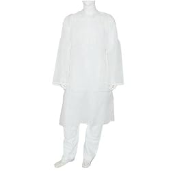 Indian Costume Cotton Embroidered Kurta Pajama Size L Chest :44