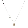 14K Gold Over Silver Smokey Topaz Necklace