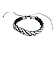 SURFER STYLE BLACK & WHITE BRAIDED BRACELET