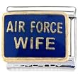 Blue AIR FORCE WIFE Italian Charm