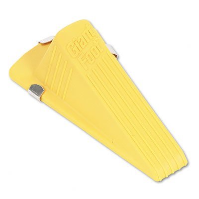 Master Mfg 00967 Giant Foot Magnetic Doorstop, No-Slip Rubber Wedge, 3-1/2w x 6-3/4d x 2h, Yellow On Sale