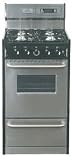 Summit Appliances TNM13027BFKWY 20 Inch Gas Range With Electronic Ignition - Stainless Steel And Black