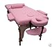 Pink PU Portable Massage Table w/Free Carry Case w/Free Two Bolster Pillow