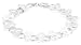 Sterling Silver B2270 Women's Plain Matt Heart Bracelet