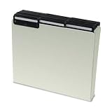 Smead Recycled Green Pressboard File Guides, 1/3 Cut Blank Metal Tabs, Letter, 50 Per Box (50534)