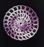 Purple Multi Classic Crocheted Hair Bun Cover- LARGE