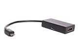 BIGtec micro USB zu HDMI Adapter Converter MHL Adapter HDTV HDMI Adapter USB HDMI Adapter Smartphone Full HD Adapter Samsung Galaxy S II, Samsung Infuse 4G, HTC Evo 3D, HTC Flyer Tablet-PC, HTC , aus microUSB wird ein FullHD-fähiger HDMI-Anschluss , gleichzeitiges Laden des mobilenen Grätes möglich - USB Netzteil liegt bei