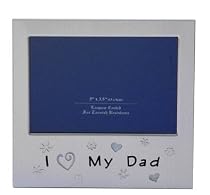 'I Love My Dad' Photo Frame 5x3.5" (Silver colour)