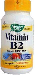 Vitamin B-2 100 mg 100 Capsules by Nature's Way