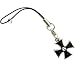 Black IRON CROSS Cell Phone Charm