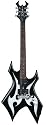 B.C. Rich Warlock Metal Master Blade Electric Guitar, Black with Silver Blade Graphic
