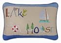 Embroidered Throw Pillow Lake House - 8" x 12"
