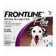 Merial Frontline Plus Flea and Tick Control for 45-to-88-Pound Dogs and Puppies, 3 Doses