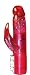 The exciting Supersonic Mini Tongue is a unique toy, designed for women who love to be sexually pampered and teased. Rotating Beads of Ecstasy send waves of pleasure deep inside the vagina, while the massaging Mini Tongue teases and titillates the clitorisoris with incredible stimulation. Controlling speed, variable rotation, and vibration options are as easy as pushing a button. Choose any combination of settings to satisfy every erotic whim. A powerful motor is contained within both the textured penis-shaped 4" X 1½" shaft and massaging tongue. Requires 2 AA size batteries, not included. Made from a firm, delightfully cherry scented jelly material, this exciting love toy is sure to fulfill every sensual fantasy!