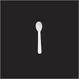 Fancy Hand Carved Mother of Pearl Caviar Serving Spoon - 4.5 inches