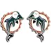 Miami Dolphins Stud Earrings - NFL Football Fan Shop Sports Team Merchandise