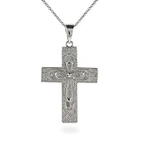 Eve's Addiction Beautiful Ornate Style Serenity Prayer Cross Pendant