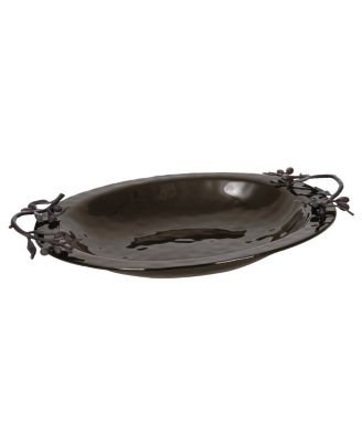 Michael Aram Olive Branch Brown Glass Bowl Large