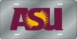 Arizona State Sun Devils Silver Laser Cut License Plate - SET OF 6 - Sports Merchandise