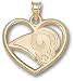 St. Louis Rams Solid 14K Gold Logo Heart Pendant