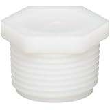 Thogus Nylon Tube Fitting, Plug, White, NPT Male