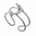Sterling Silver Dolphin Open Design Toe Ring