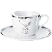 United Labels 0105764 - Best of Snoopy-Silver Star Tasse mit Untertasse Porzellan in pr�mierter Geschenkverpackung 200 ml