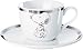 United Labels 0105764 - Best of Snoopy-Silver Star Tasse mit Untertasse Porzellan in prämierter Geschenkverpackung 200 ml