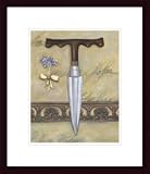 Victoria's Garden III (PT) by Chariklia Zarris 13.00X19.00 Framed with Black Wood Frame