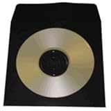 100 Black Paper CD Sleeves with Window & Flap
