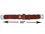 2-Point Lap Seat Belt, Maroon, 90 Inch Length, with Push Button Release