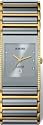 Rado Watches Rado Integral Platinum Tone Ceramic with Gold Trim and Diamomds Men's Watch