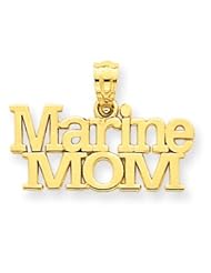 14k Gold Marine Mom Pendant